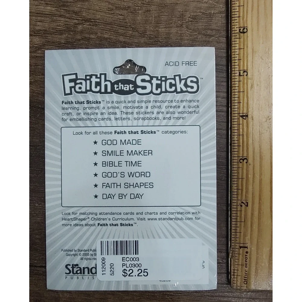NOS Faith That Sticks Nativity Stickers 6 Sheets Standard Publishing Jesus Mary